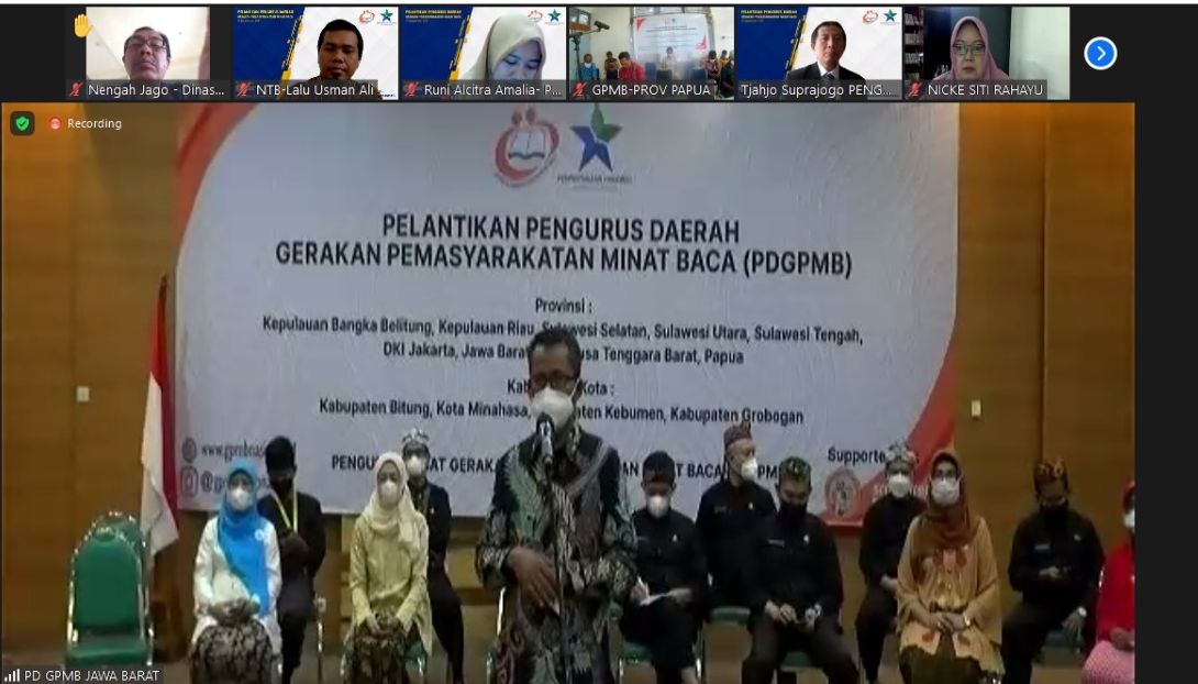 Sambutan perwakilan Kepala Dinas Kearsipan dan Perpustakaan Prov Jawa Barat