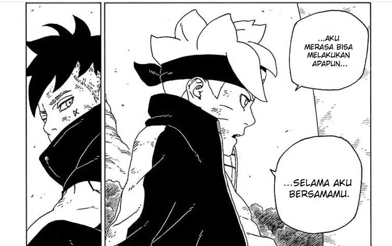 Serial manga atau komik Boruto Chapter 55 terbaru ini menyuguhkan drama perpisahan antara Kurama dengan Naruto.  Dalam manga Boruto Chapter 55 ini banyak menggambarkan suasana mengharukan.