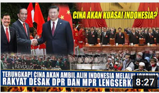 Thumbnail video yang mengatakan China terbukti akan kuasai Indonesia