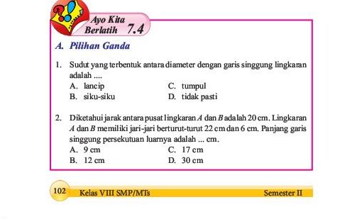 Kunci Jawaban Matematika Kelas 8 Halaman 102, 103, 104, Ayo Kita ...