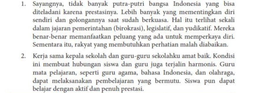Soal Bahasa Indonesia kelas 8 halaman 66.