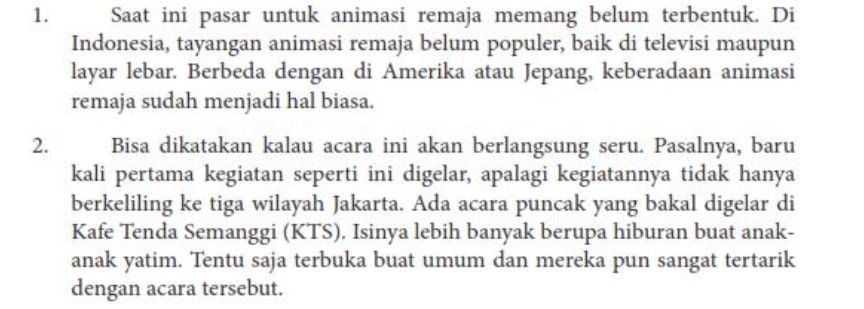 Soal Bahasa Indonesia kelas 8 halaman 74