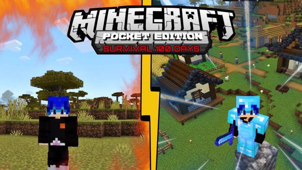Ilustrasi main game Minecraft Pocket Edition