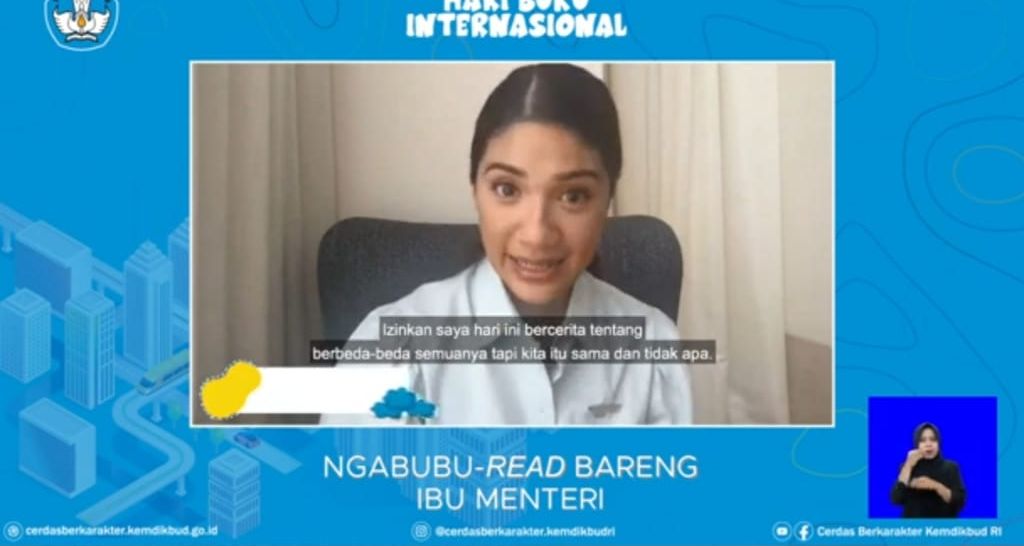 Memperingati Hari Buku Internasional, Ngabubu-read Bareng Ibu Menteri Franka Makarim