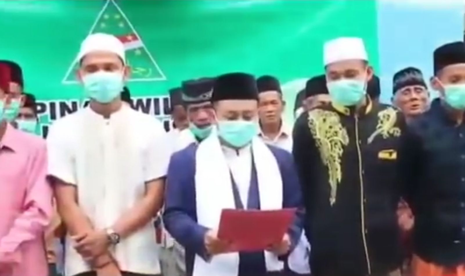 Tangkapan layar pernyataan sikap Rijalul Ansor dan Forum Silaturahim Santri Nusantara se-Banten/Jurnal Presisi/Akun Youtube KBN Nusantara