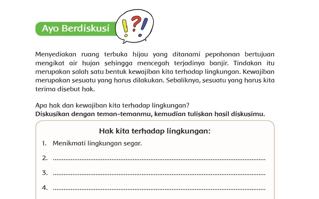 Kunci Jawaban Kelas 4 Tema 9 Halaman 11 12: Hak Dan Kewajiban Terhadap ...