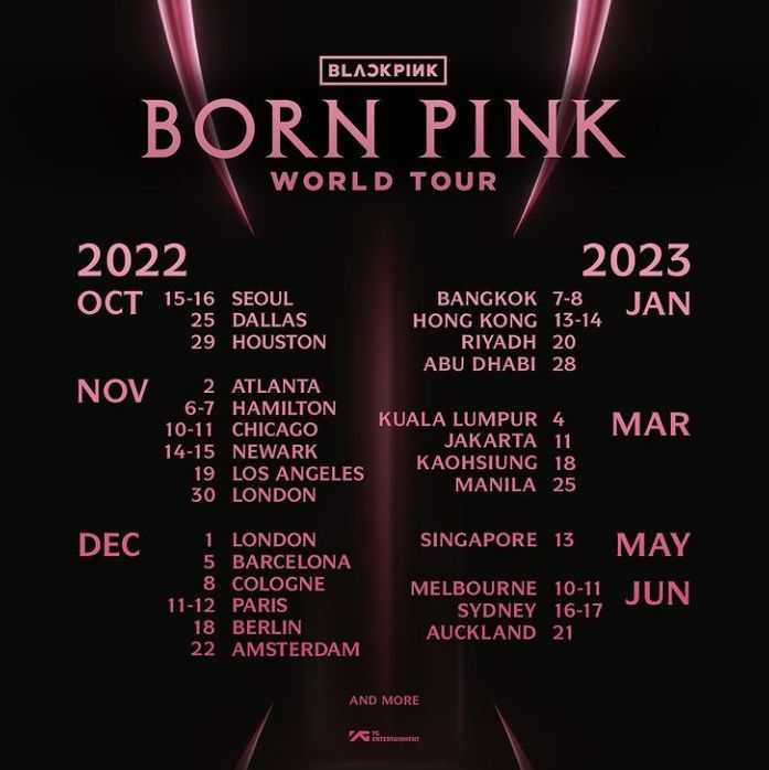 jadwal konser Blackpink di Jakarta Indonesia 2023 lengkap Bornpink tour seluruh negara