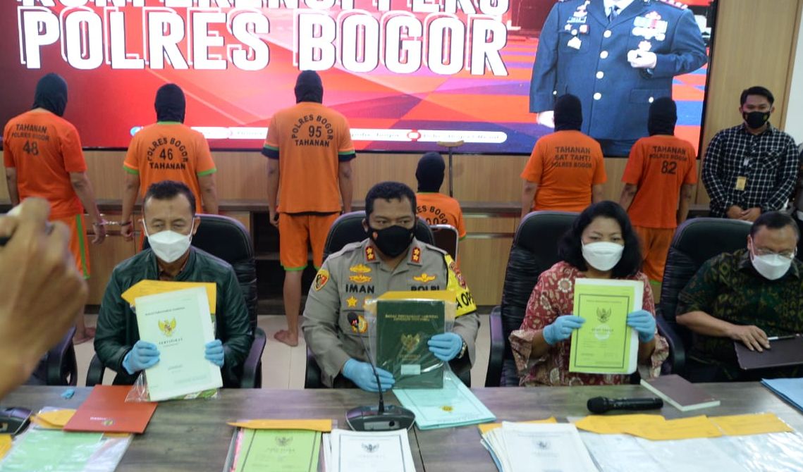 Mafia Tanah di Bogor Dibekuk Polisi, Kapolres Bogor: Rugikan Rp15 Miliar Berikut Modusnya
