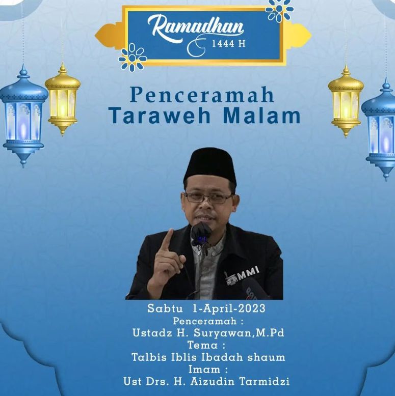 Jadwal Penceramah Tarawih Masjid Istiqamah Bandung Hari Ini Sabtu, 1 April 2023 di Ramadhan 1444 H