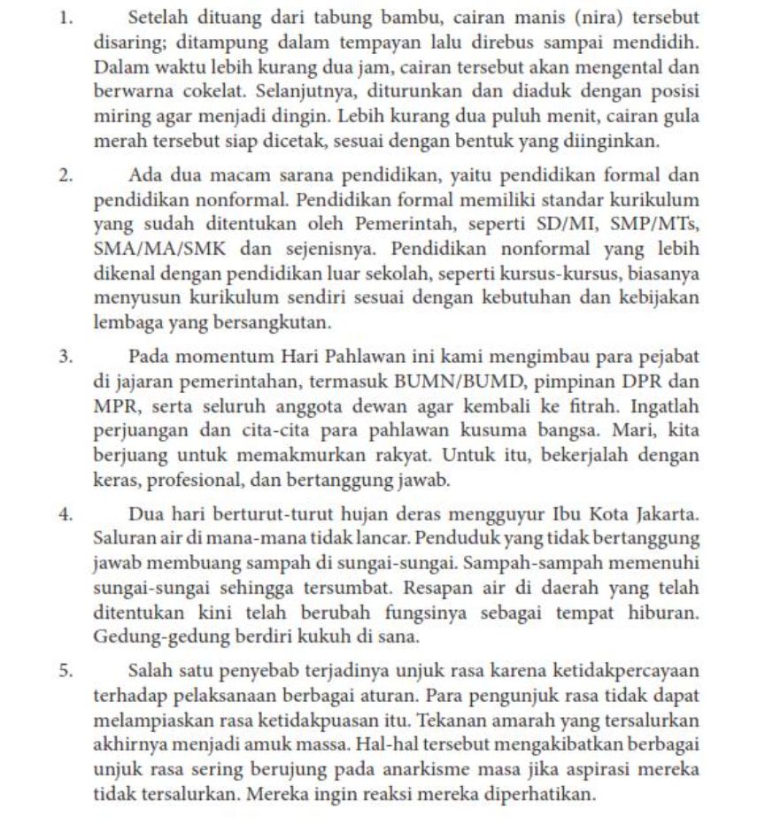 Kunci Jawaban Bahasa Indonesia Kelas 8 Halaman 65, Bagian Teks Eksposisi dan Alasannya Kegiatan 3.2