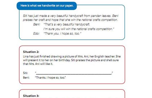 Inilah kunci jawaban Bahasa Inggris kelas 9 halaman 14 dan 15 materi Associating percakapan Siti dan Beni, simak selengkapnya