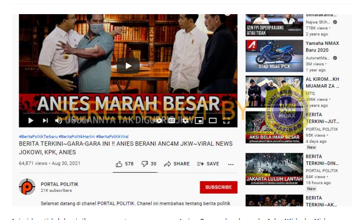 Gubernur DKI Marah Besar, Gegara Permintaan Ini Anies Berani Ancam Presiden Jokowi/tangkap layar turnbackhoax.id