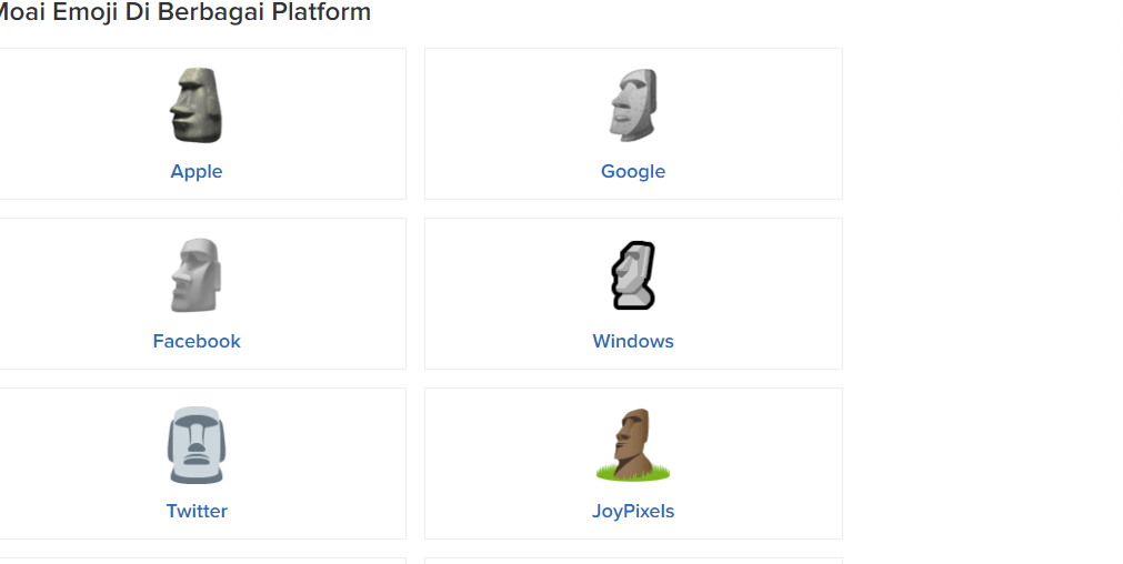 Arti Emoji Moai, Asal-Usul dan Contoh Penggunaannya di WhatsApp
