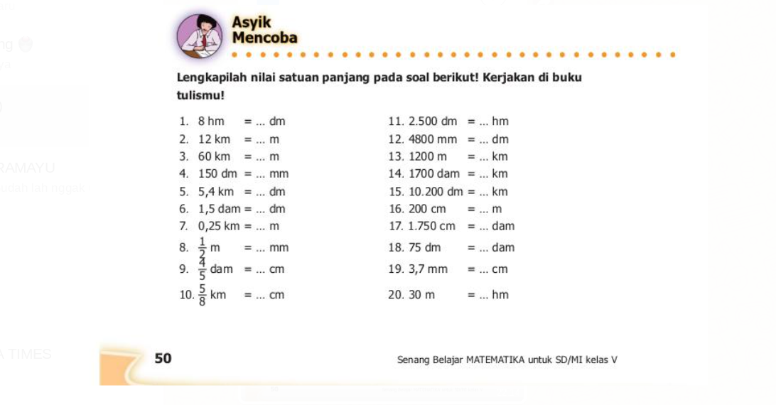 Senang belajar matematika kelas 5 halaman 50