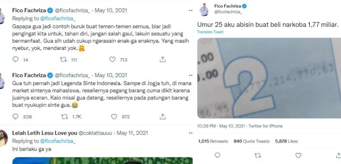 Sebelum Ditangkap, Fico Fachriza Mengaku Pernah Habiskan Rp1,77 Miliar ...