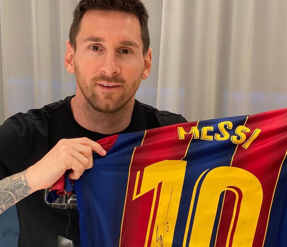 Lionel Messi Saat Rayakan Koleksi Kenangan FC Barcelona