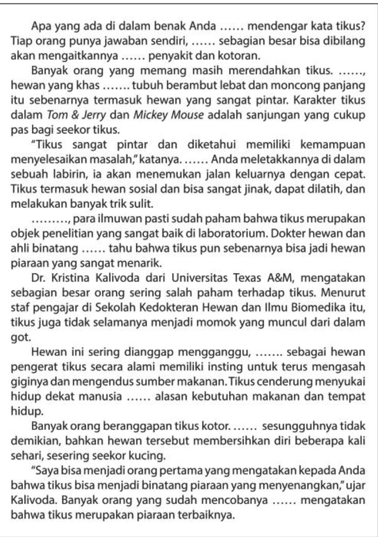 Soal Bahasa Indonesia Kelas 9 halaman 26