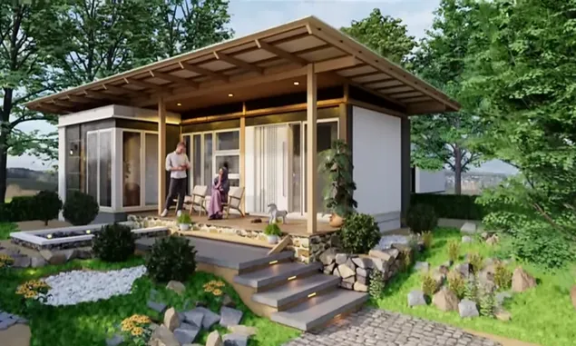 Desain Rumah Desa Modern yang Sejuk dan Nyaman dengan Biaya Rendah