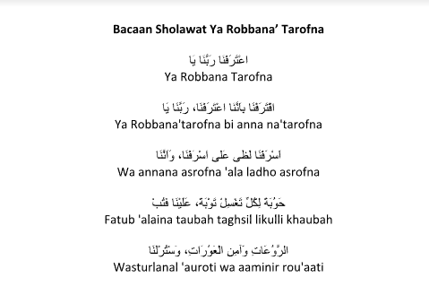 Bacaan Sholawat Ya Robbana’ Tarofna Untuk Maulid Nabi Lengkap Dengan ...