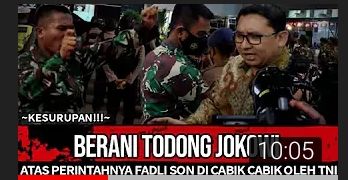 Thumbnail video yang mengatakan Fadli Zon dicabik-cabik TNI