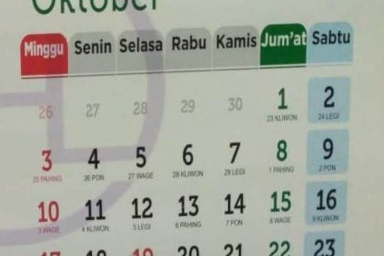 Hari Ini Tanggal 23 Oktober 2023 Di Kalender Jawa Weton Apa Cek Neptu Wuku Watak Catatan 5989