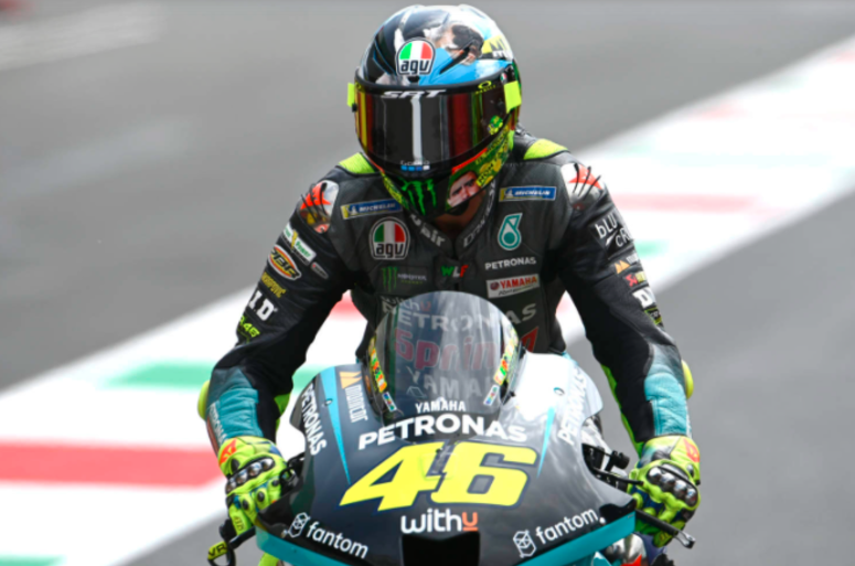 Pembalap Petronas Yamaha SRT, Valentino Rossi yang akan pensiun usai MotoGP musim 2021 berakhir.