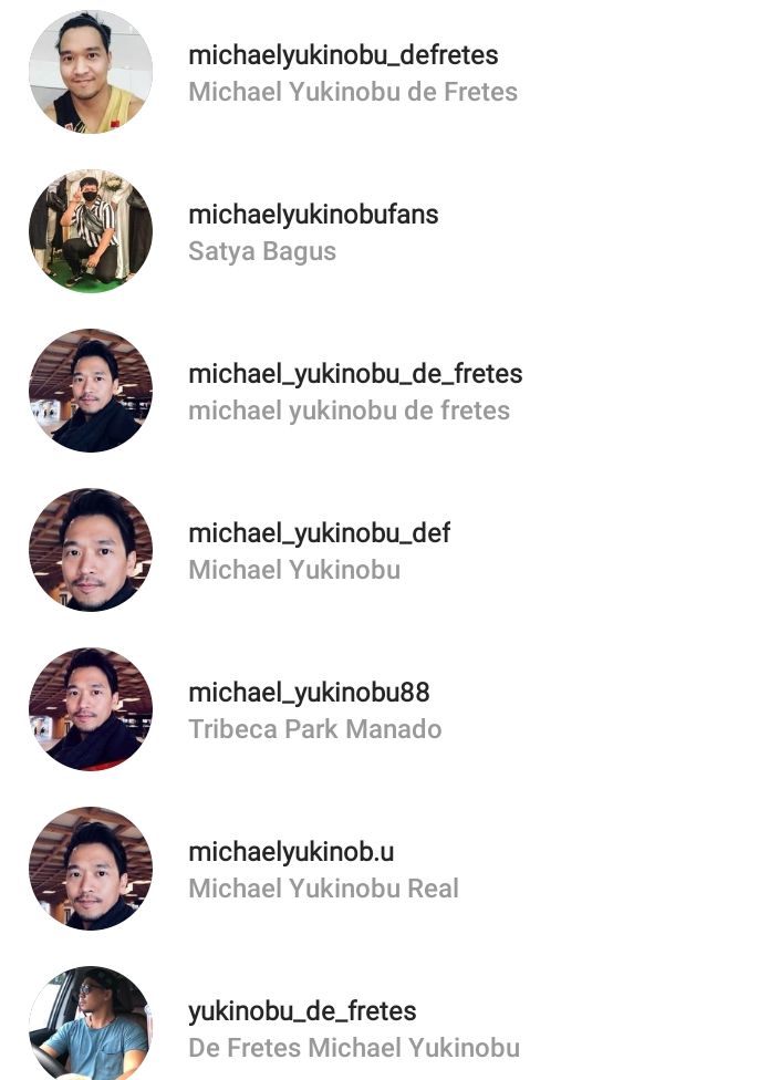 Akun Instagram Michael Yukinobu Defretes tiba-tiba'berkembang biak'