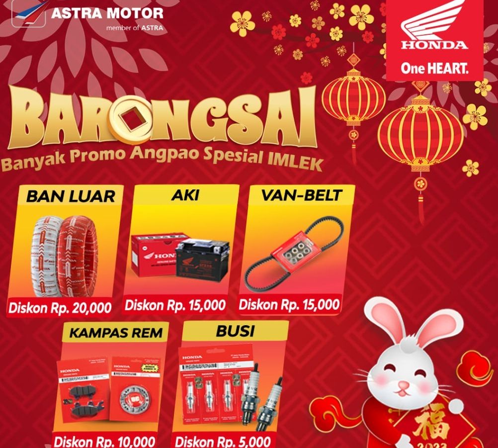 AHASS Kalbar Beri Promo BARONGSAI saat Sambut Imlek