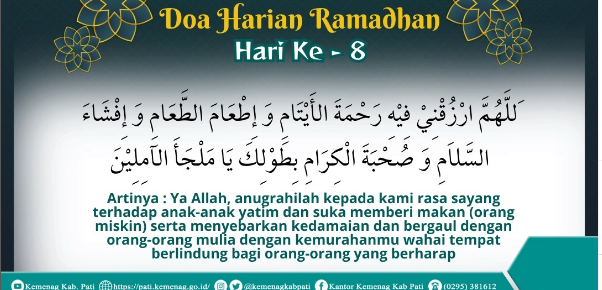 Doa Harian Ramadhan dan Jadwal Imsakiyah Pati