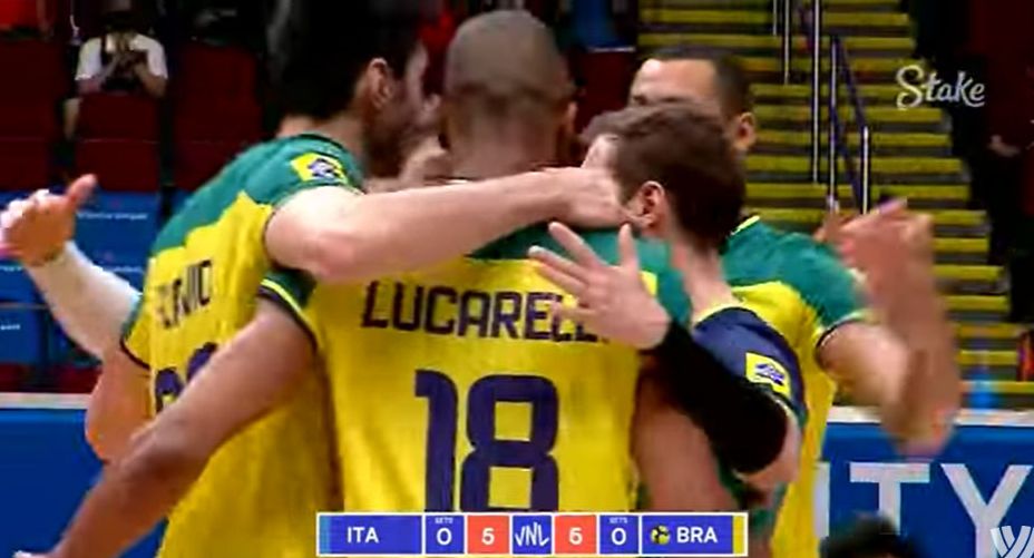 Hasil VNL 2023 Putra, Volleyball Nations League: Italia Naik Posisi Usai Bungkam Brasil 3-1