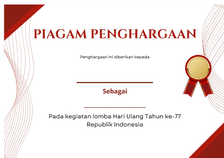 Contoh Piagam Penghargaan Lomba Agustus Download Sertifikat