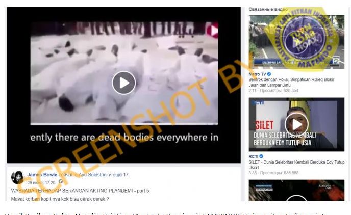 Hoaks Video Jenazah Covid-19 Bergerak Seperti Zombie