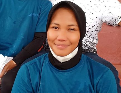 Nurul Iqamah atlet panjat tebing NTB sumbang medali emas di nomor combined perorangan putri PON XX Papua 2021, 8 Oktober 2021./ @andyhadianto @morihanafintb @konintb
