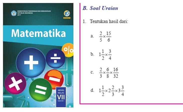 Adik-adik, berikut adalah kunci jawaban Matematika kelas 7 SMP MTs halaman 61-64 Ayo Kita Berlatih 1.5, soal uraian 1-12 dengan pembahasan lengkap 2022.
