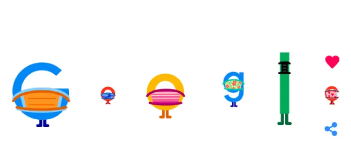 Google Doodle Hari Ini Bermasker Ganda Dan Jaga Jarak, Pencegahan Covid ...