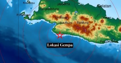 Info terkini dari BMKG mengenai gempa yang terjadi semalam dengan pusat gempa Sukabumi  terasa sampai Cianjur, Garut, Pangandaran