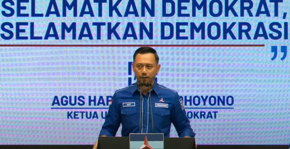 Konferensi Pers Ketua Umum Partai Demokrat, Agus Harimurti Yudhoyono (AHY) mengenai respons atas pelaksanaan KLB Deli Serdang.