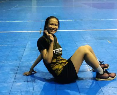 Atlet Putri Handball Banyumas Fiqri Dwi Amaluna terpilih masuk Tim Inti Handball Jateng untuk PON Ke 20 Papua.  / Foto: Fiqri Dwi Amaluna