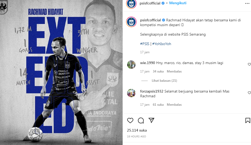 Rachmad Hidayat dipertahnkan PSIS Semarang untuk Liga 1 2022-2023