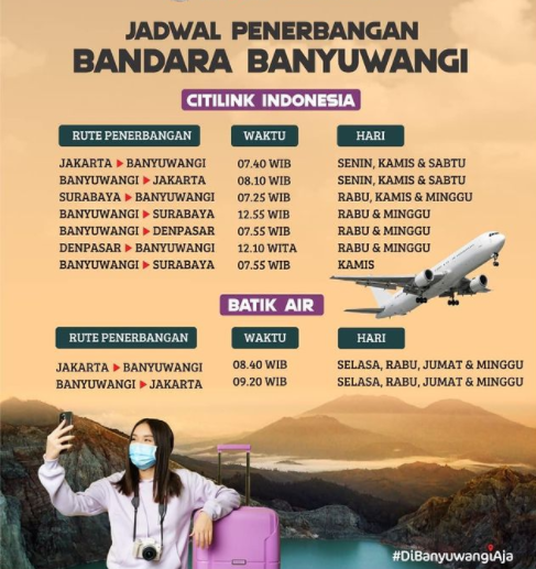 Jadwal penerbangan bandara Banyuwangi.