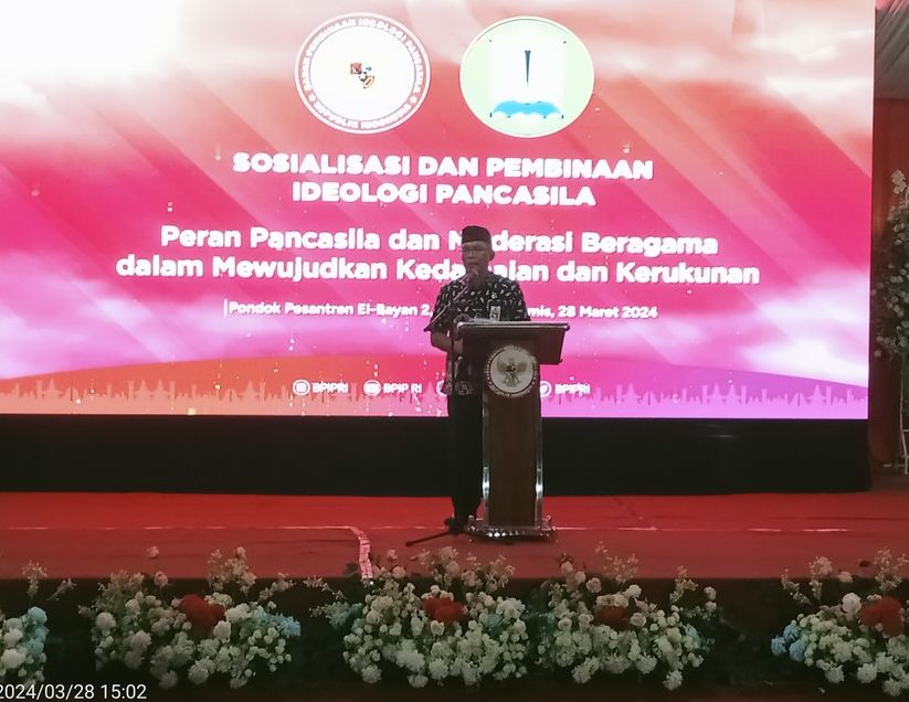 Sosialisasi dan Pembinaan Ideologi Pancasila di Kampus STMIK Komputama Majenang Cilacap, Kamis (28/3/2024)