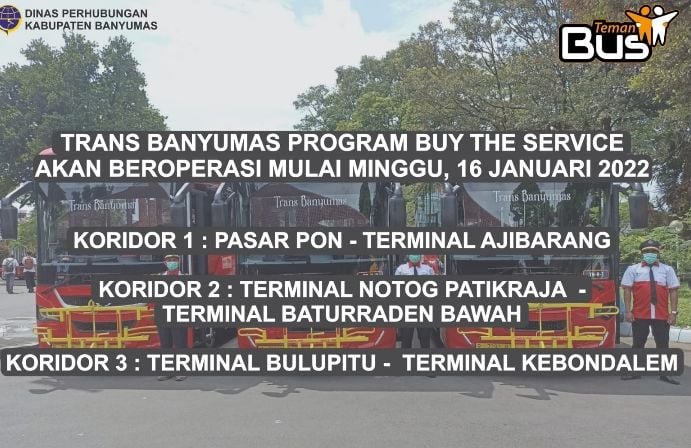 Sempat Vakum, Bus Trans Banyumas BTS Kembali Beroperasi 16 Januari 2022 ...