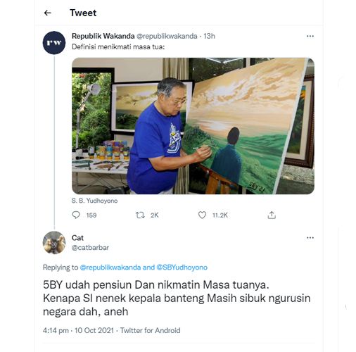 Potret SBY Tengah Melukis 'Menikmati Masa Tua', Netizen: Si Nenek Sibuk Ngurusin Negara, Singgung Megawati?