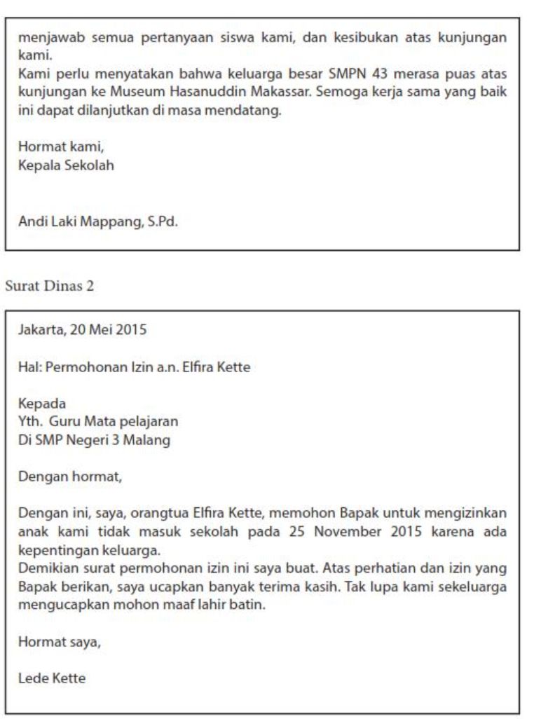 Kunci Jawaban Bahasa Indonesia Kelas 7 Halaman 253, Latihan Berpikir Kritis Memahami Surat Dinas