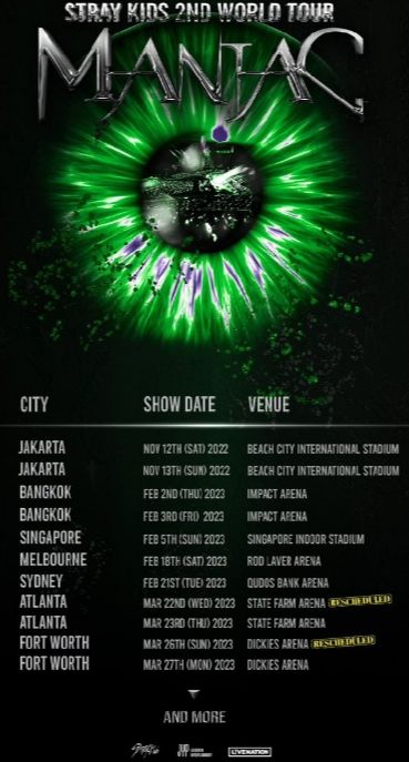 Jadwal Stray Kids 2nd World Tour MANIAC