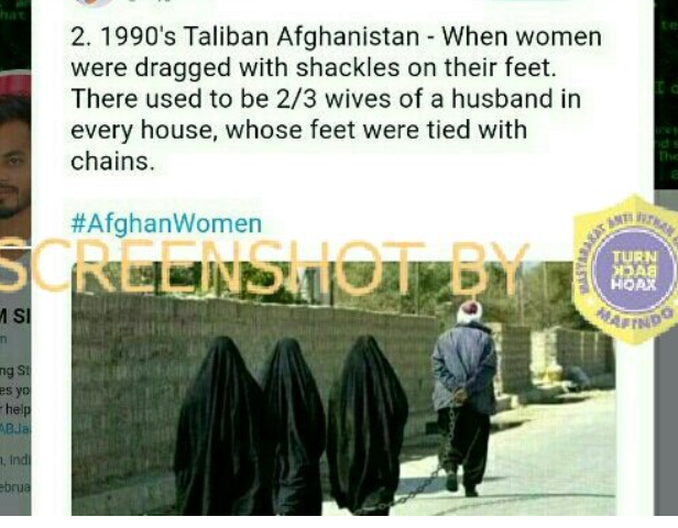 Beredar Foto 3 Wanita Afganistan Dirantai oleh Suami Mereka Dijalan Raya