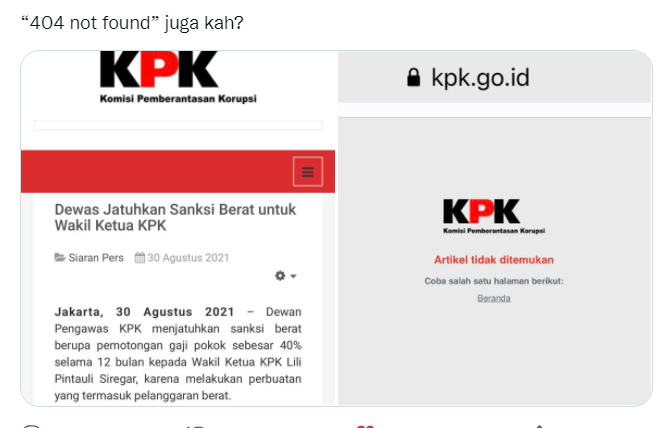 Febri Diansyah pertanyakan Siaran Pers KPK yang hilang di  laman resmi KPK