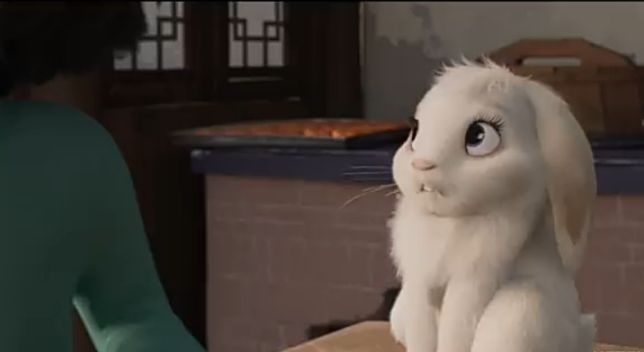 Karakter Bungee, kelinci putih sahabat Fei Fei /Tangkapan layar Netflix