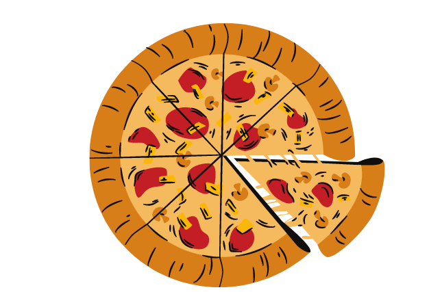  Berapa jumlah pizza yang belum dimakan?/canva
