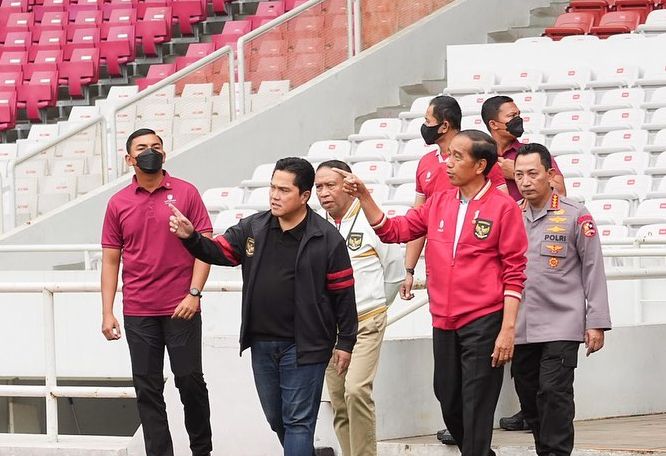 Ketua Umum PSSI, Erick Thohir menyampaikan tanggapannya terkait kehadiran Presiden Jokowi saat menemui Timnas U-20.
